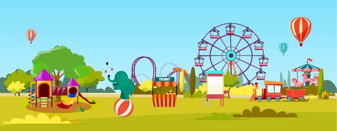 游览方特游乐园的英语,带小孩去游乐园玩滑梯