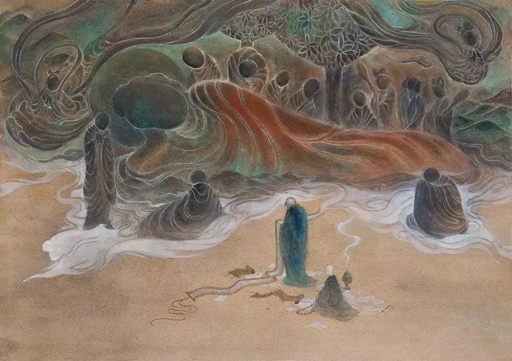 大鱼海棠唯美漫画插画设计,马克笔插画大鱼海棠