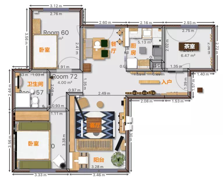 日式榻榻米茶室禅意设计,书房茶室一体多功能房榻榻米