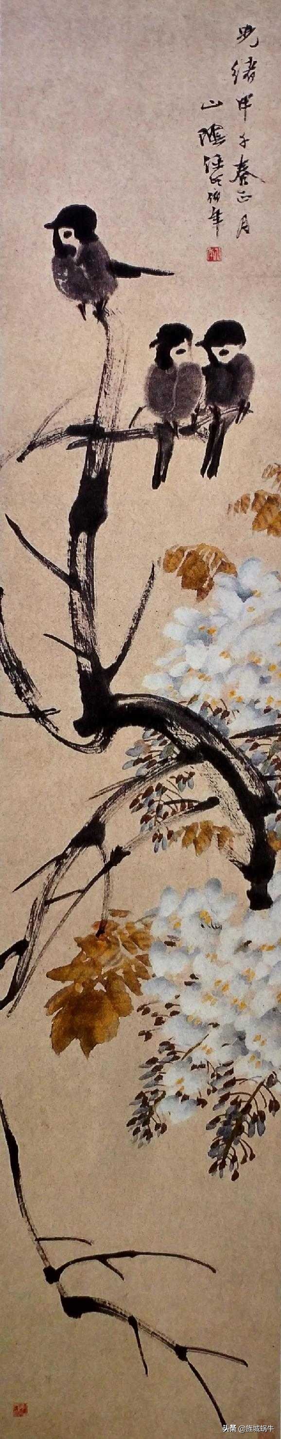 他以笔墨捕捉迎风腾飞的鸟雀、轻灵鲜活的花蕾