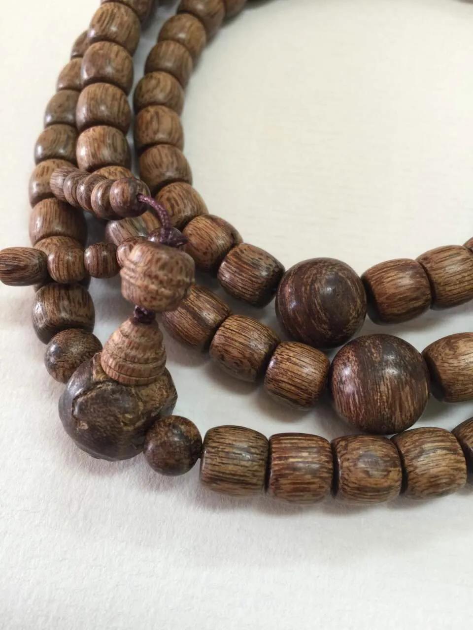 富森红土黄油桶形念珠