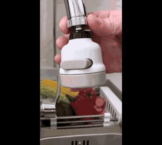 国货新品防溅水花洒，洗碗碟360°一冲即净，1年节省300块水费