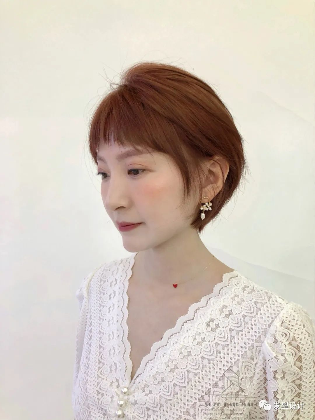 八大网红刘海短发,无刘海短发发型女