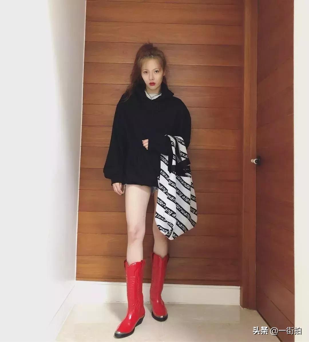 泫雅穿着粉色上衣走红,泫雅衣服ins