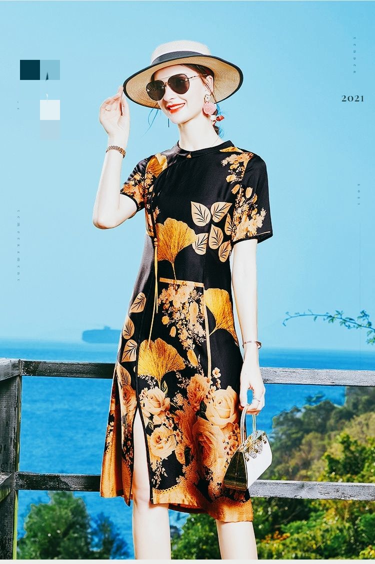 香云纱连衣裙短了怎么办,香云纱连衣裙下边怎么处理