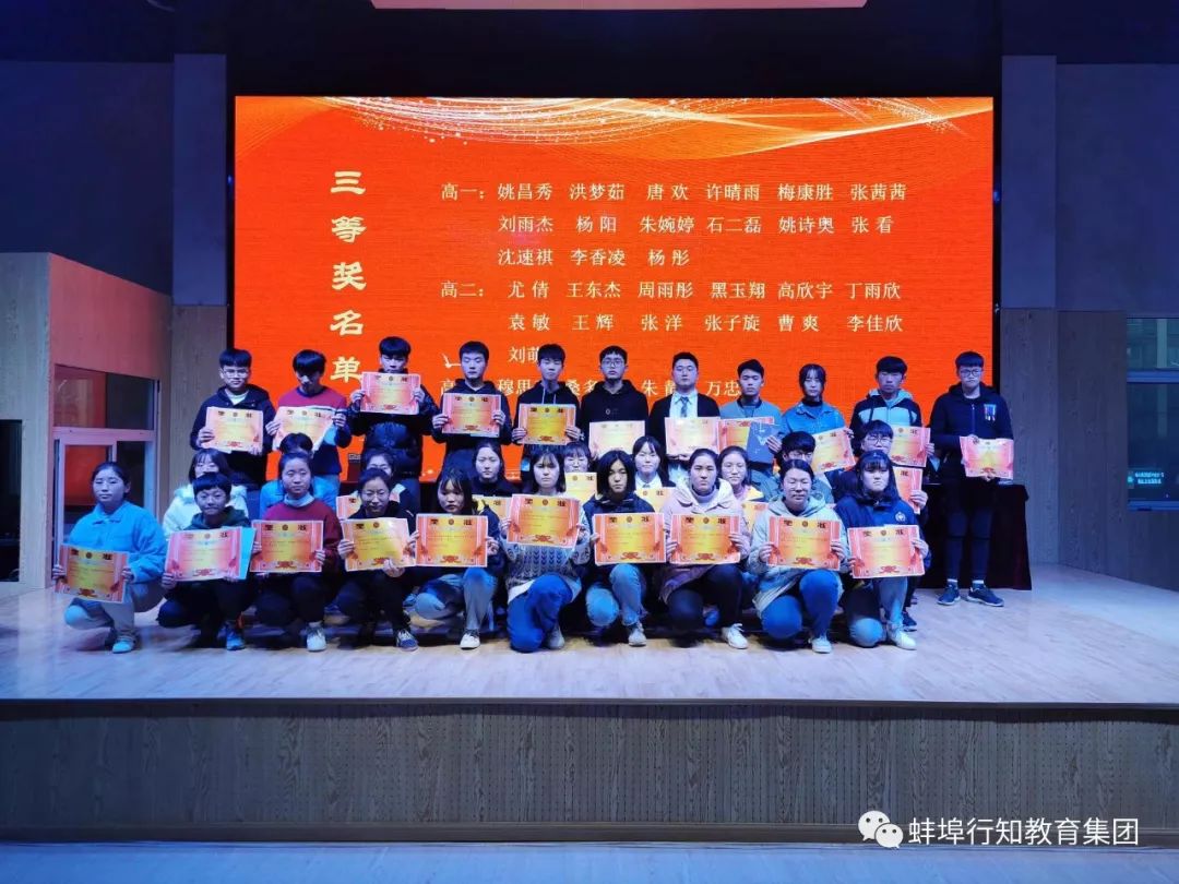蚌埠行知高级中学喜报,行知学校期中表彰大会
