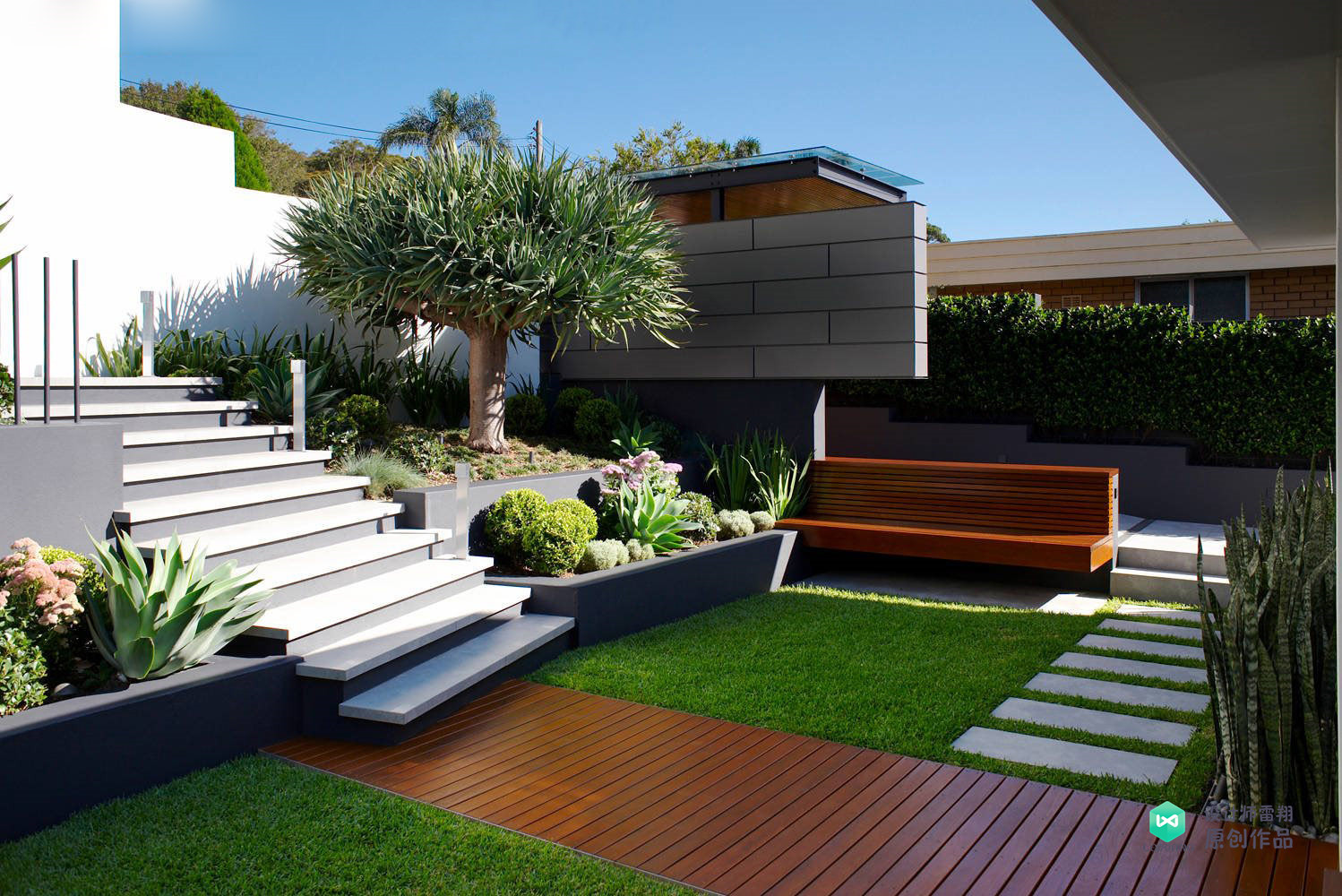 庭院石板如何铺,1.2米庭院路石板铺设效果图