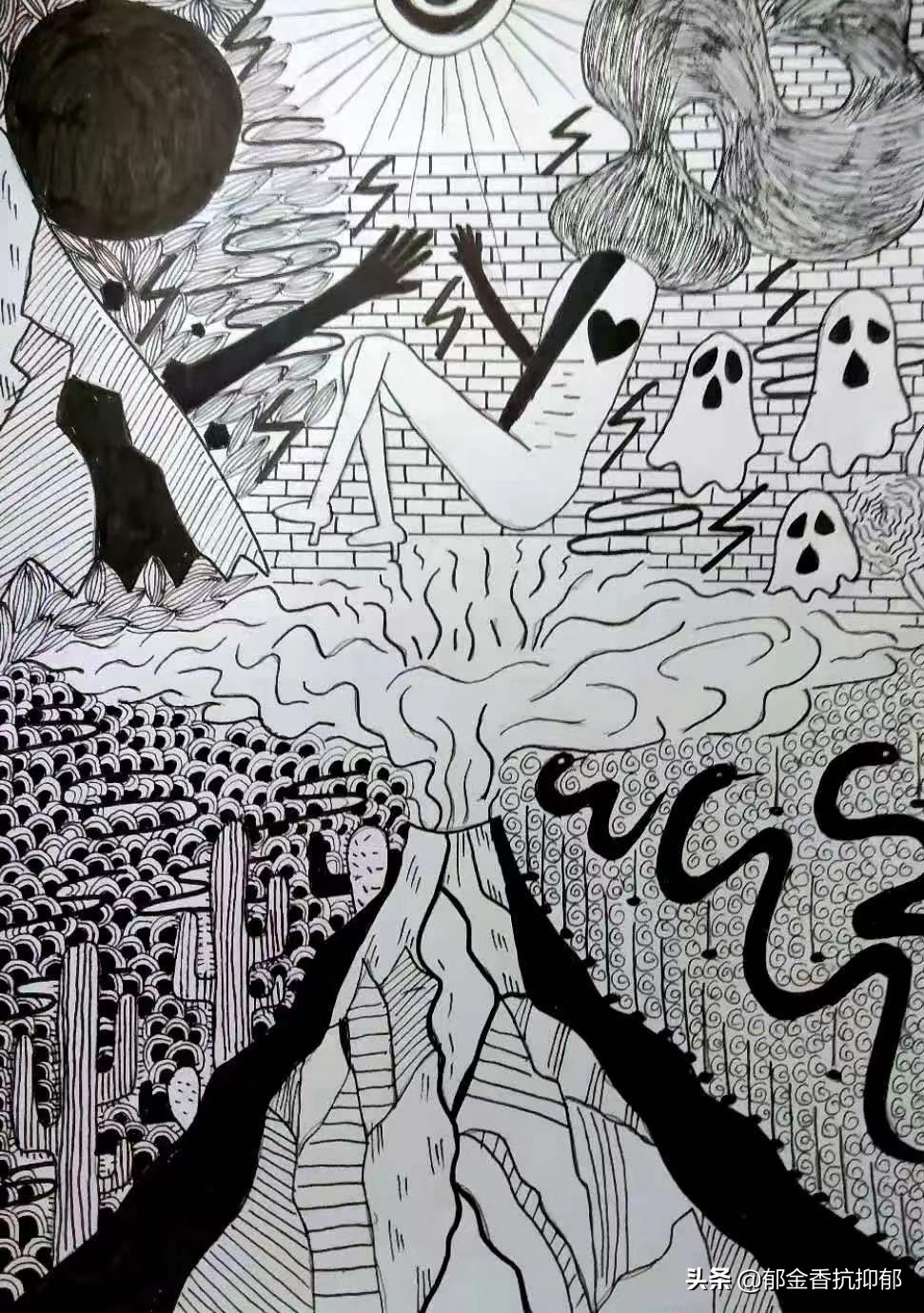 艺术世界里徘徊的抑郁女孩：被误解伤害欺凌之后，用画笔治愈自己