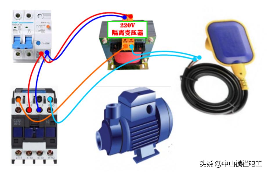 浮球开关用220v控制水泵安全吗,浮球开关控制水泵接线方法电路图