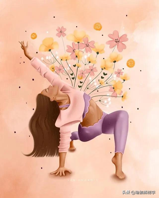 ins瑜伽漫画图片,瑜伽小人唯美漫画