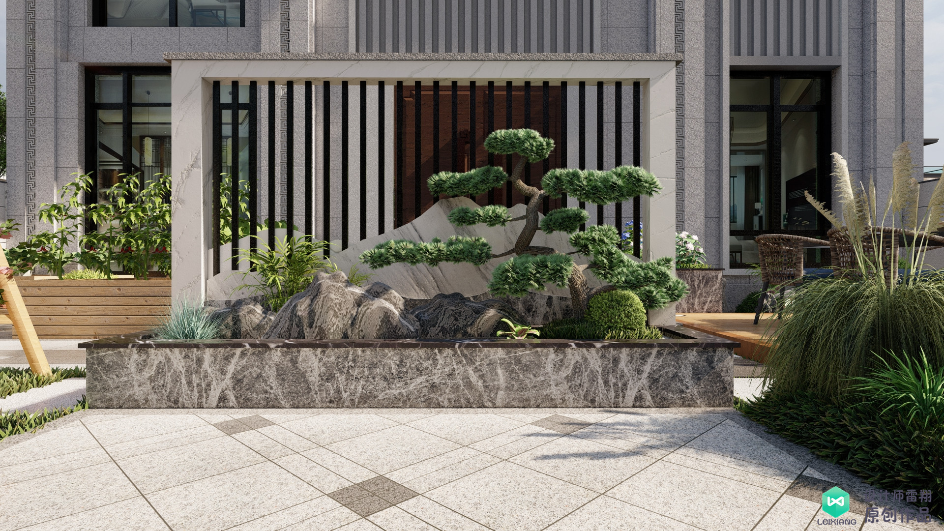 老公买下85㎡庭院，地面非要全部做硬化铺装，邻居竟想照着装