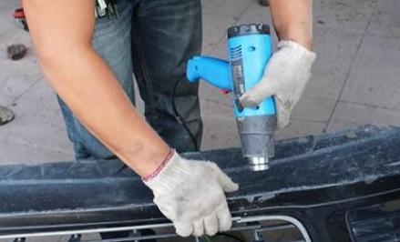 汽车后塑料保险杠凹坑修复方法,汽车保险杠缺一小块点怎么修复