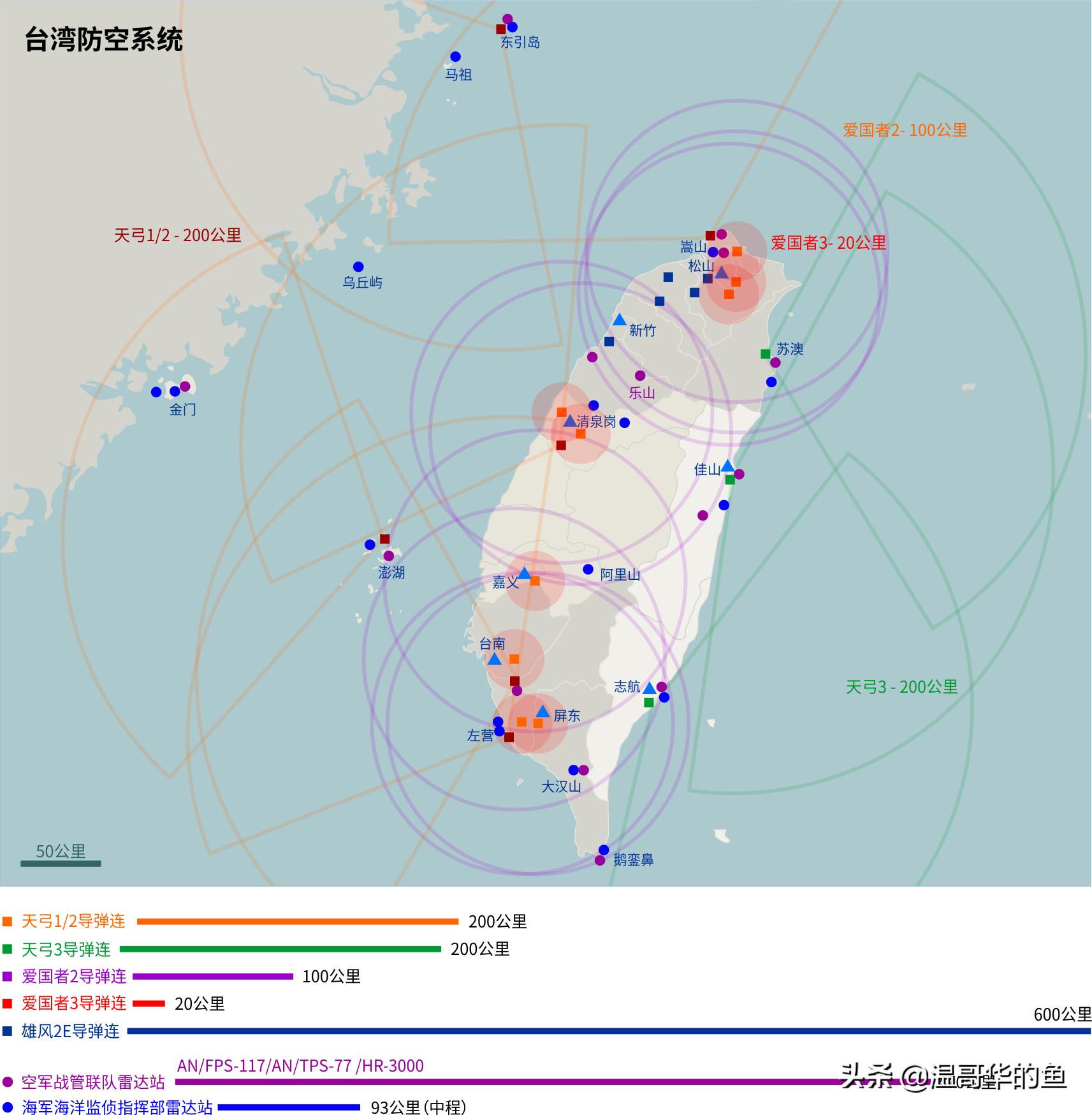 台军导弹最远覆盖范围图,揭秘台军导弹部队