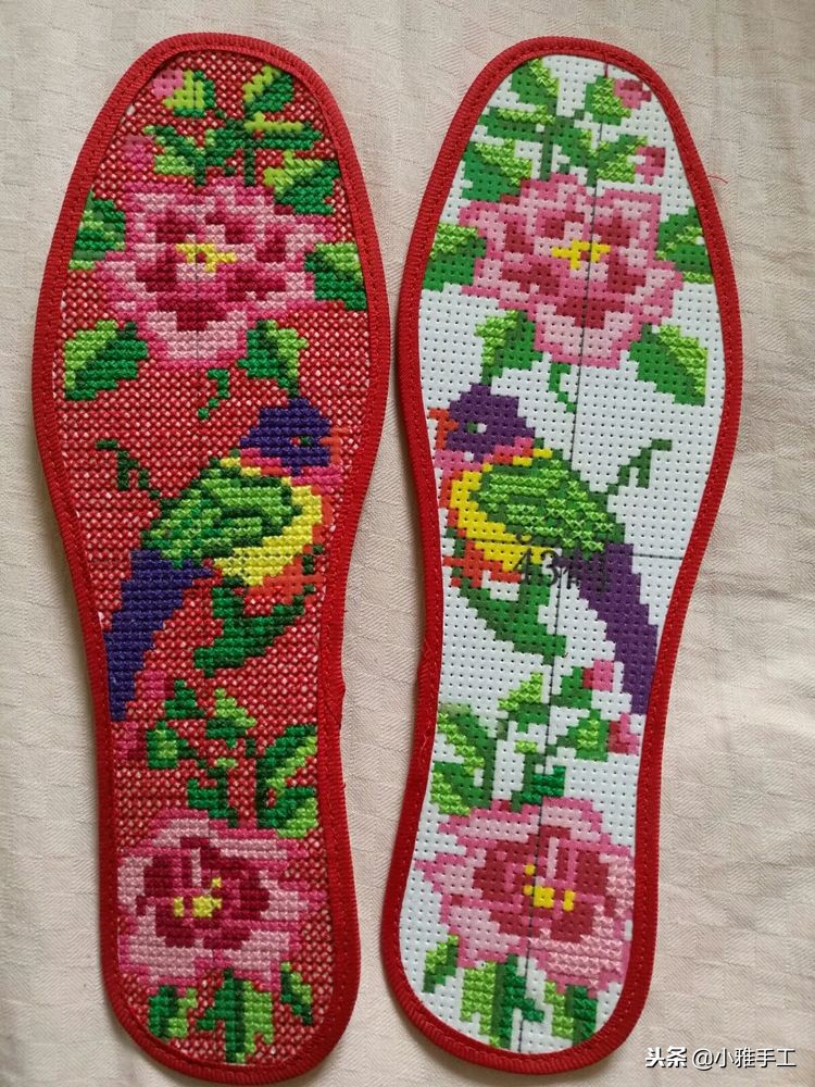 云南小巧妹自做鞋垫刺绣教程,孙姐手工刺绣鞋垫教程