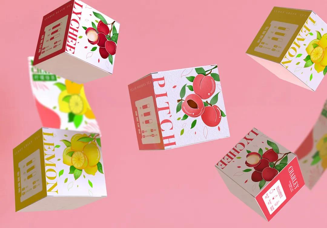 袋装茶包装设计图,水果茶怎么结合中式风格包装
