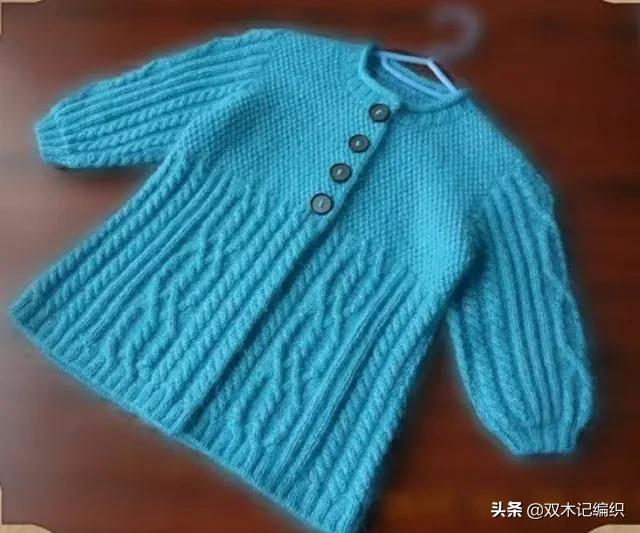 秋天浅蓝色针织开衫,春季薄针织开衫教程
