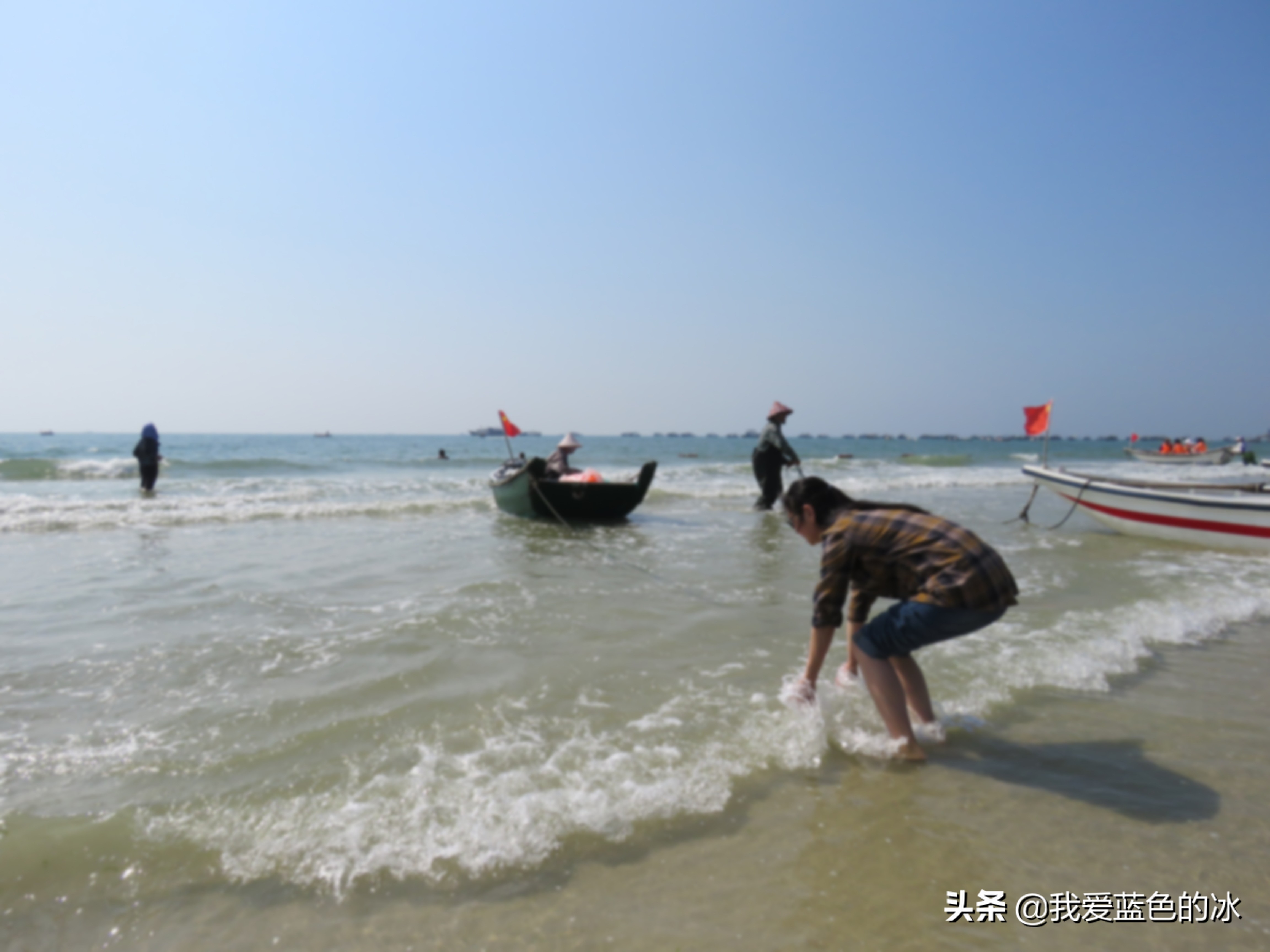 北海暖如春银滩游,北海银滩体验踏浪的感觉