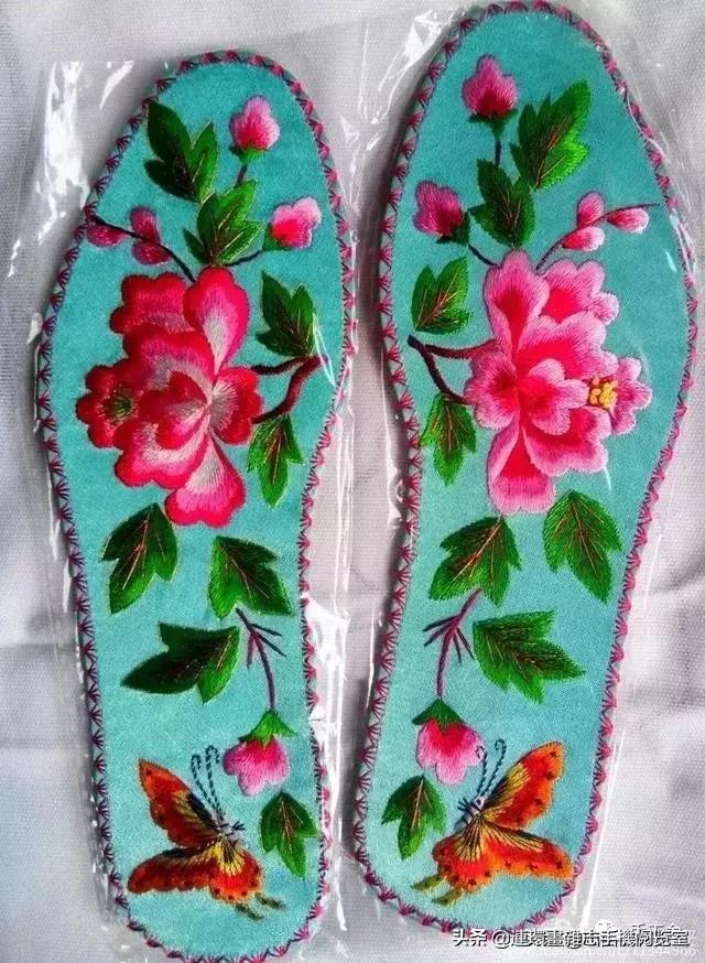 手工绣花鞋垫纯手工鞋垫,最厉害的鞋垫