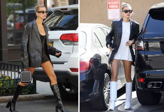 中式盘扣皮衣女刘雯,刘雯皮衣穿搭大合集