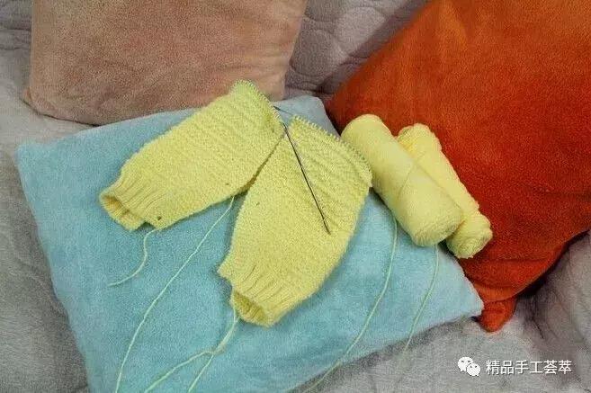 新生儿衣服手工礼盒制作,薄款婴儿手工编织连体衣