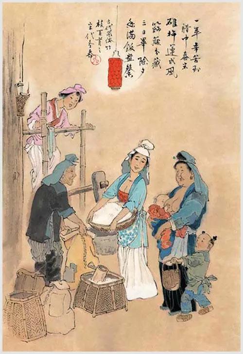 100首诗词100张风俗图太美了,100幅中国古风俗画