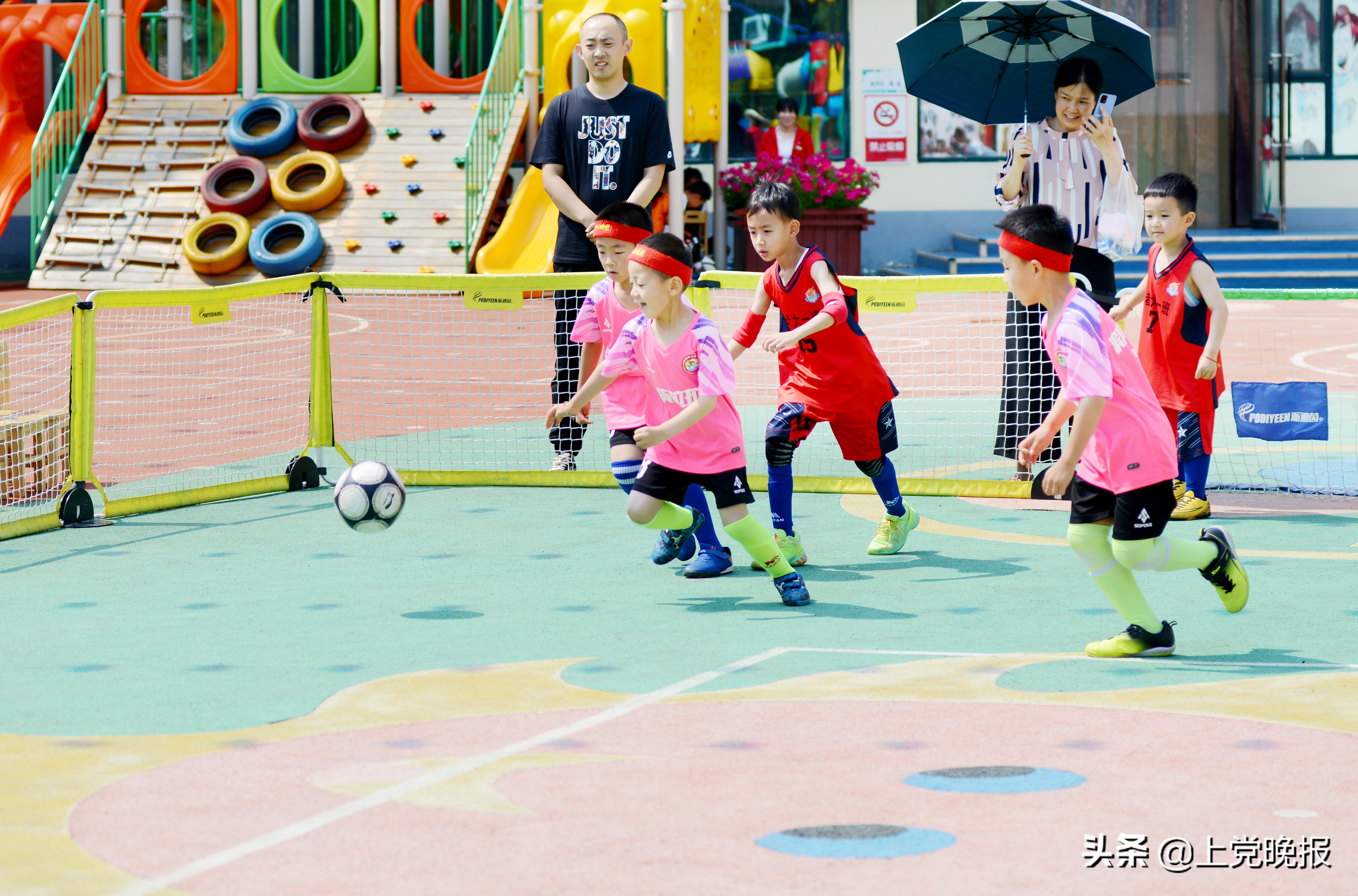 幼儿园喜迎100周年足球比赛,长治滨河幼儿园运动会