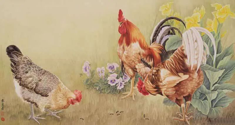 现代工笔重彩人物画,当代工笔重彩人物画