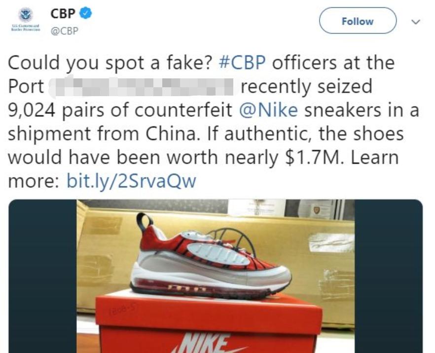头条美国查出福建莆田假鞋,莆田假鞋美国被查