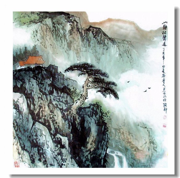 尹延水山水画作品,苏州市水墨山水画