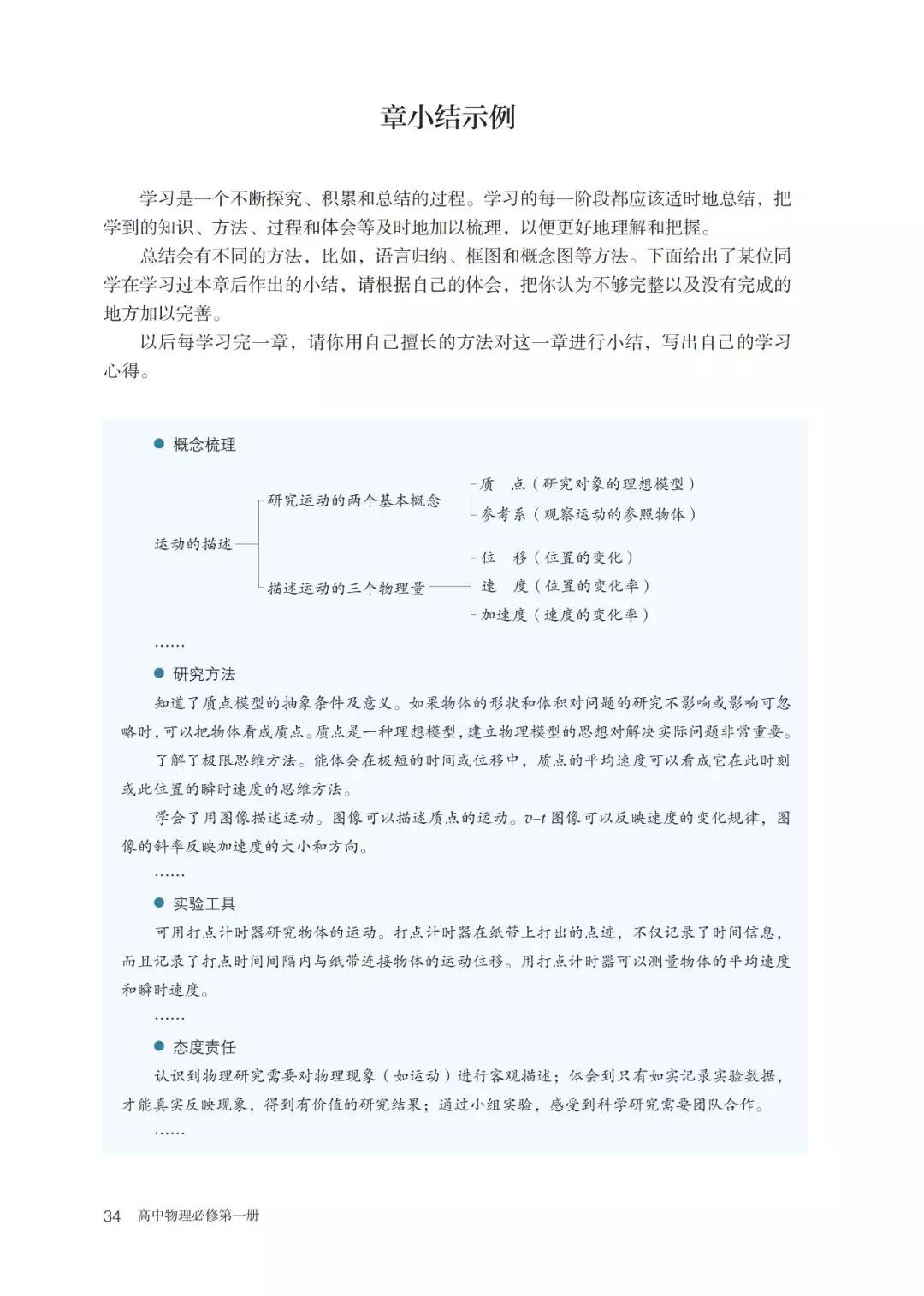 2020新教材高中物理必修一,高中物理必修三新老教材对比