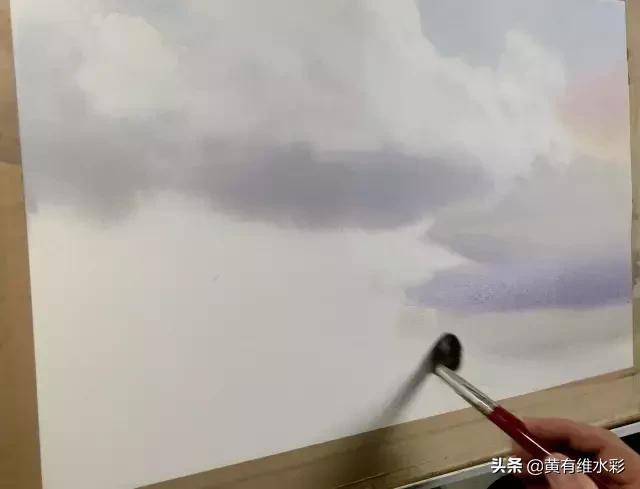 水彩画山风景入门,远山画法入门教程