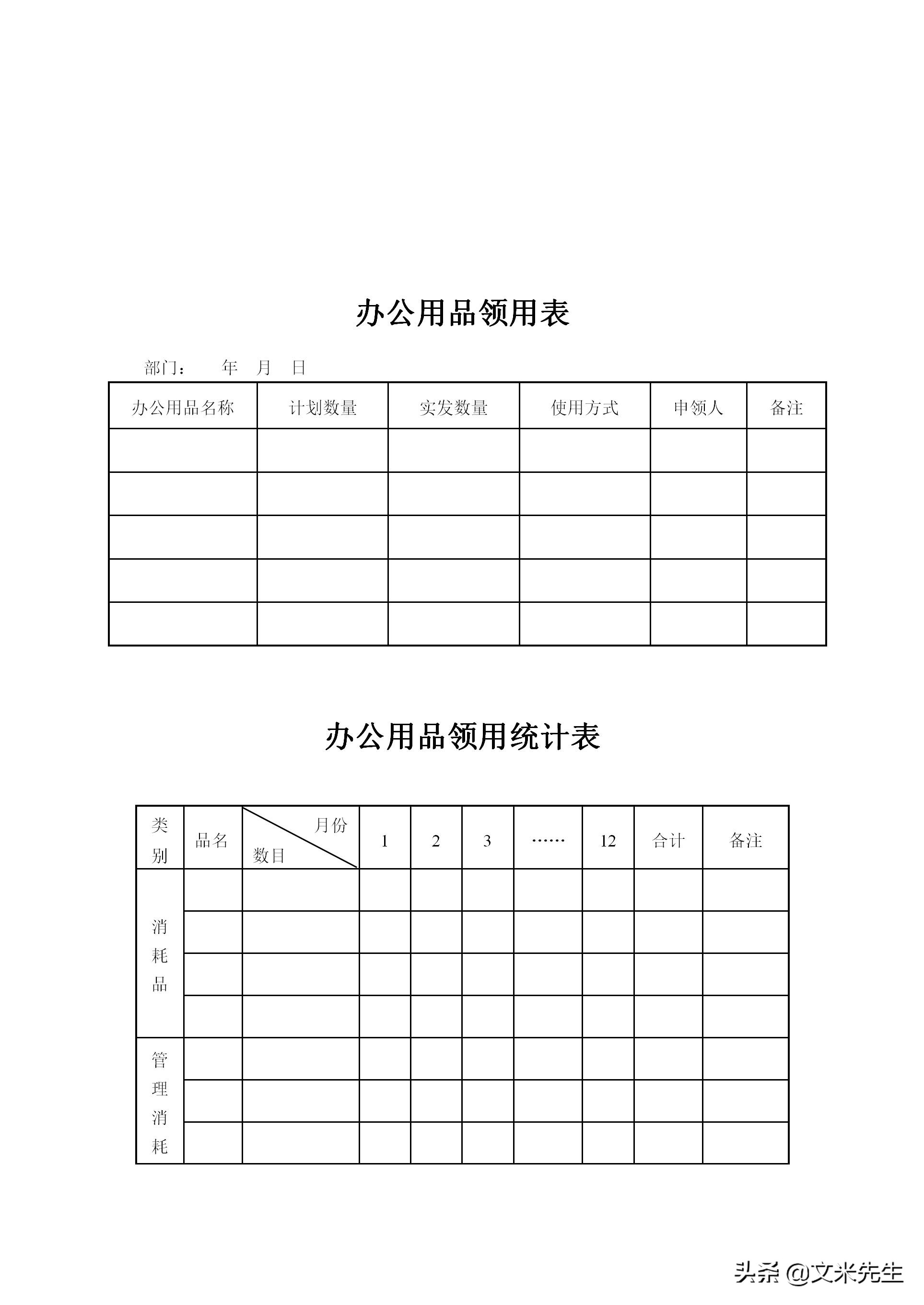 行政管理常用表格有哪些,行政管理制度表格流程规范大全图