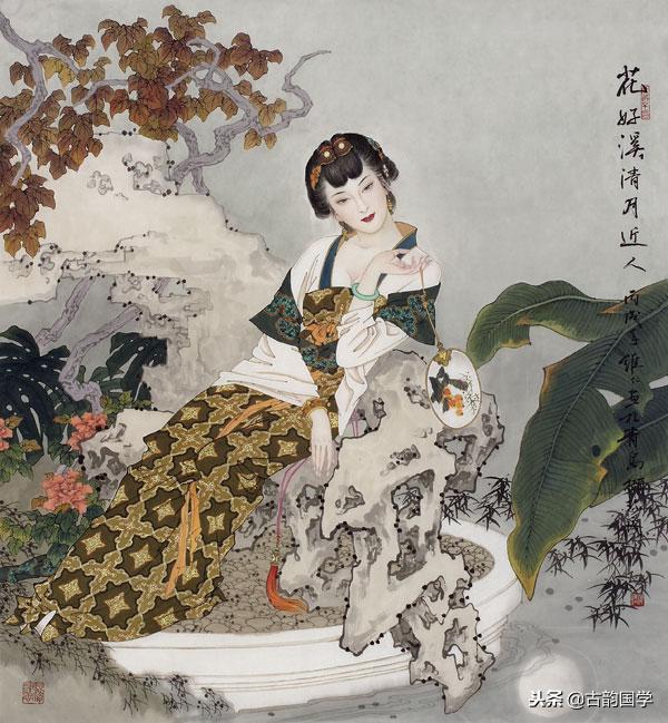 中国古典百美诗画（上）：一位佳丽一首古诗，可谓赏心悦目，收藏