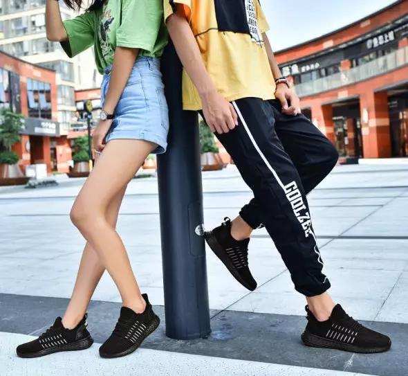 飞织潮感运动鞋,正品黑科技鞋