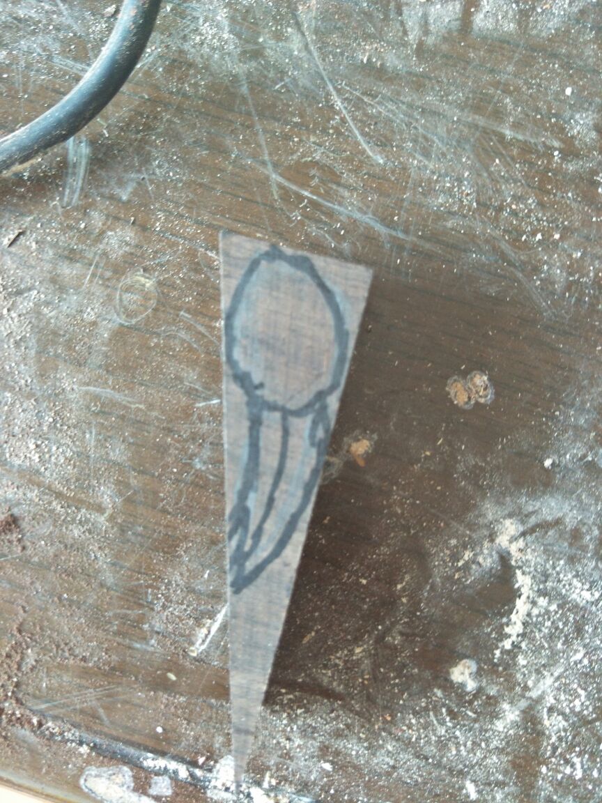 黑檀木刀柄制作,黑檀木镶牛骨制作