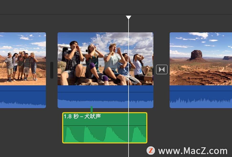 如何在Mac上的iMovie剪辑中添加音频效果?