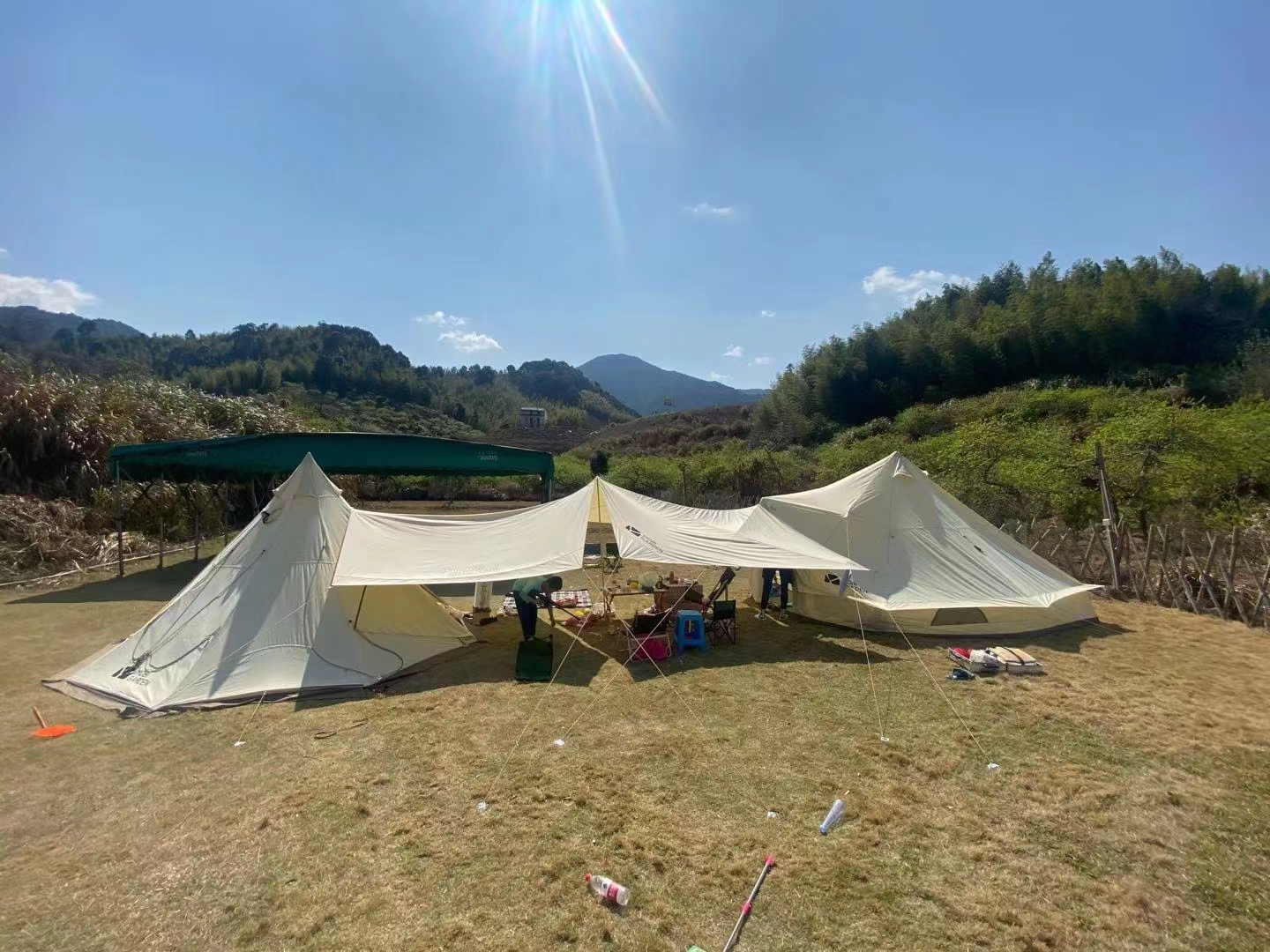 从化溪头村露营帐篷,广州营地轻奢帐篷哪种好