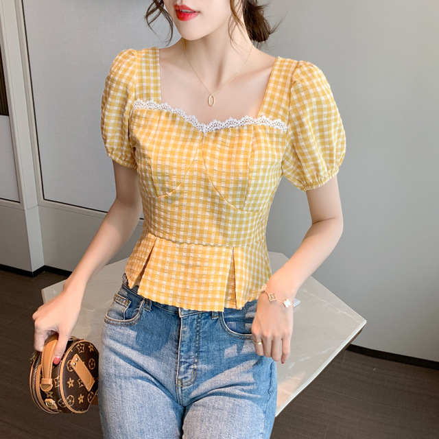 小个子减龄短款上衣白色,显气质的女生夏季上衣推荐