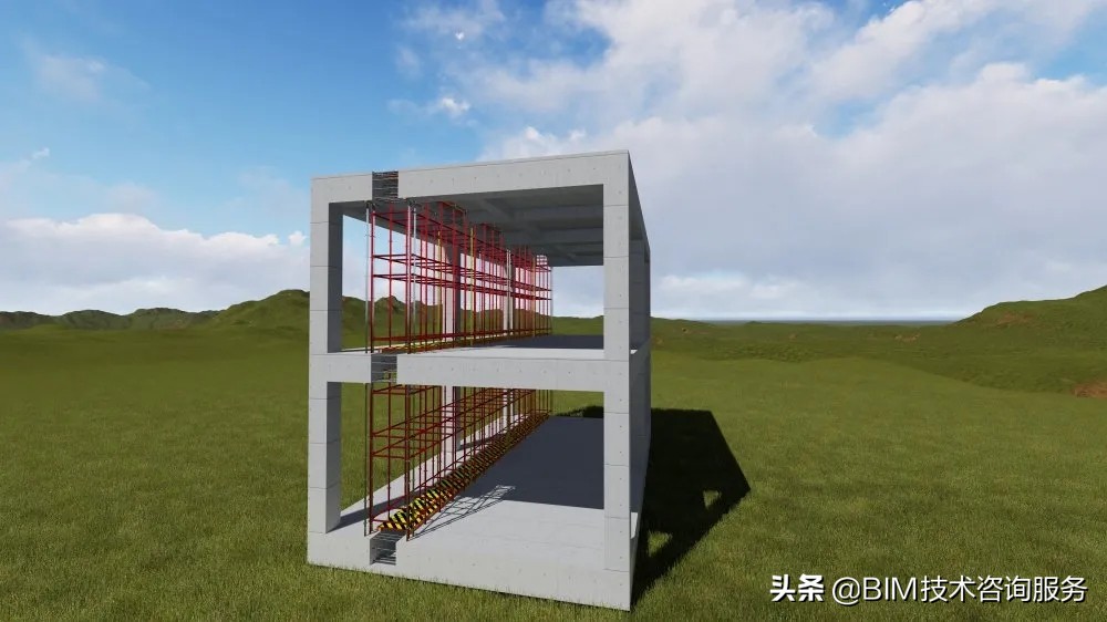 bim建筑样板和结构样板建立,施工方案bim模型配图