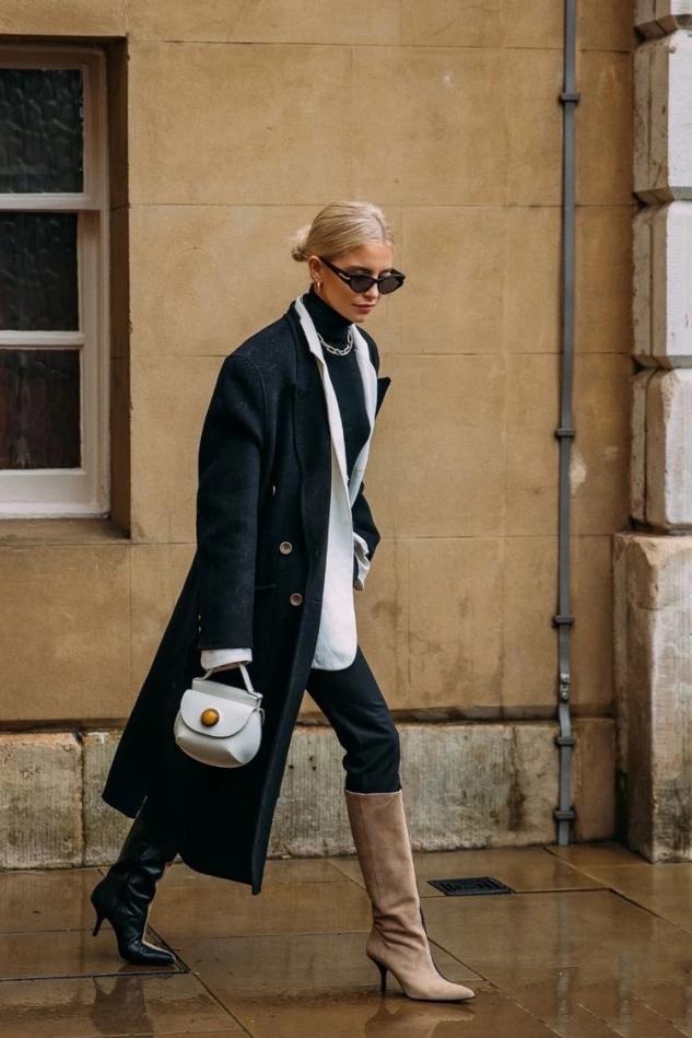 小脚裤冬季穿搭图片大全,冬天小脚裤配什么鞋子最好看