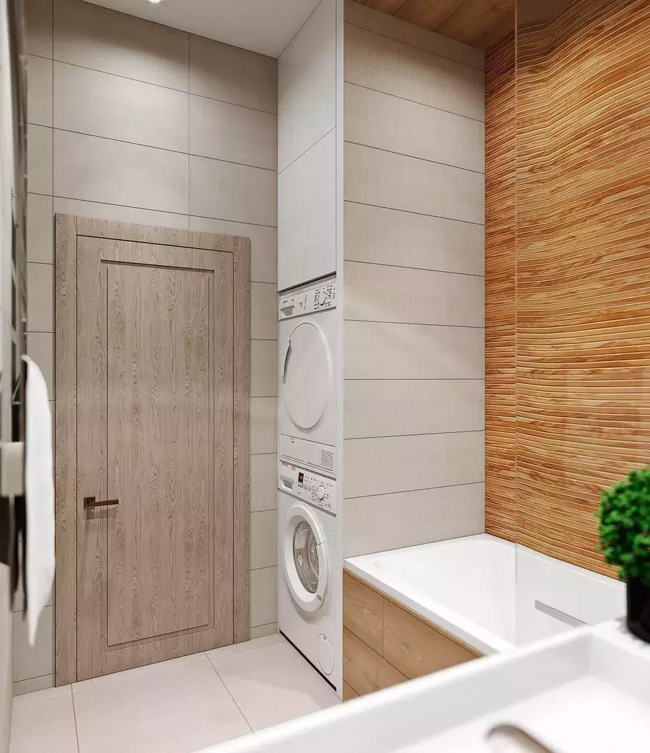 1.5x2.3米卫生间放洗衣机干湿分离,卫生间太小洗衣机怎么放置更合理