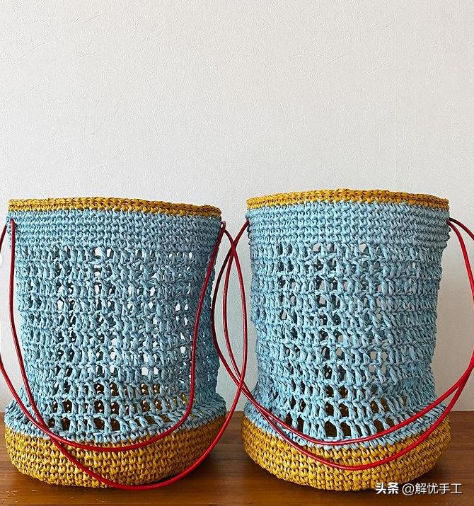 韩国钩针教程,简单的钩针编织包