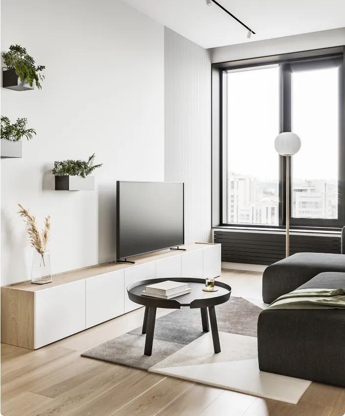 64㎡两房一厅的小空间设计，清新舒适，看完想把家里砸了