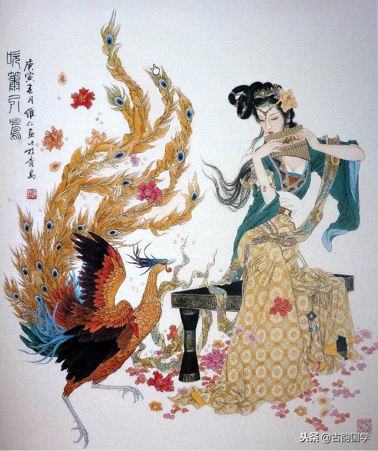 中国古典百美诗画（上）：一位佳丽一首古诗，可谓赏心悦目，收藏