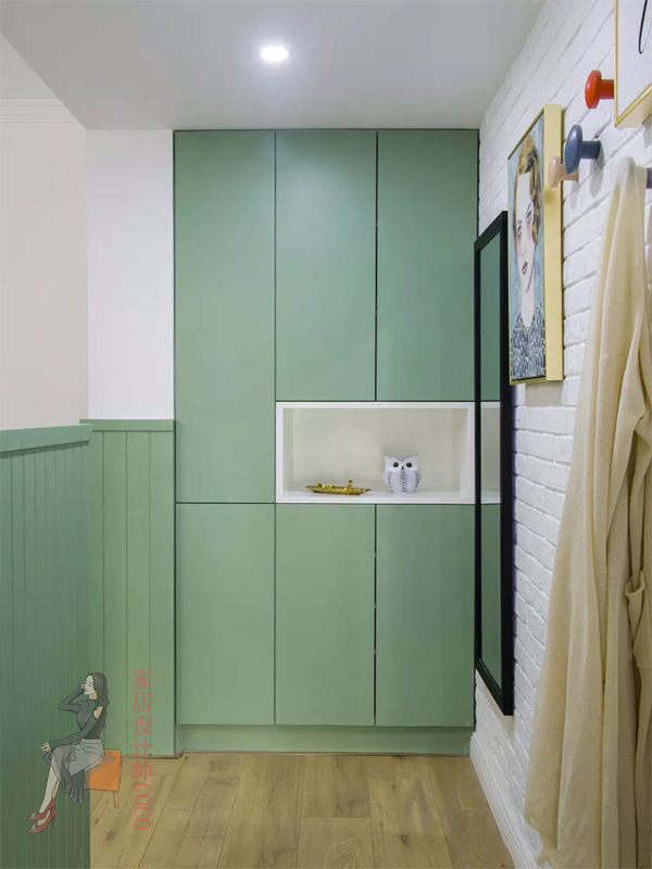 一米宽的长廊玄关设计,玄关有一个承重柱子怎么设计