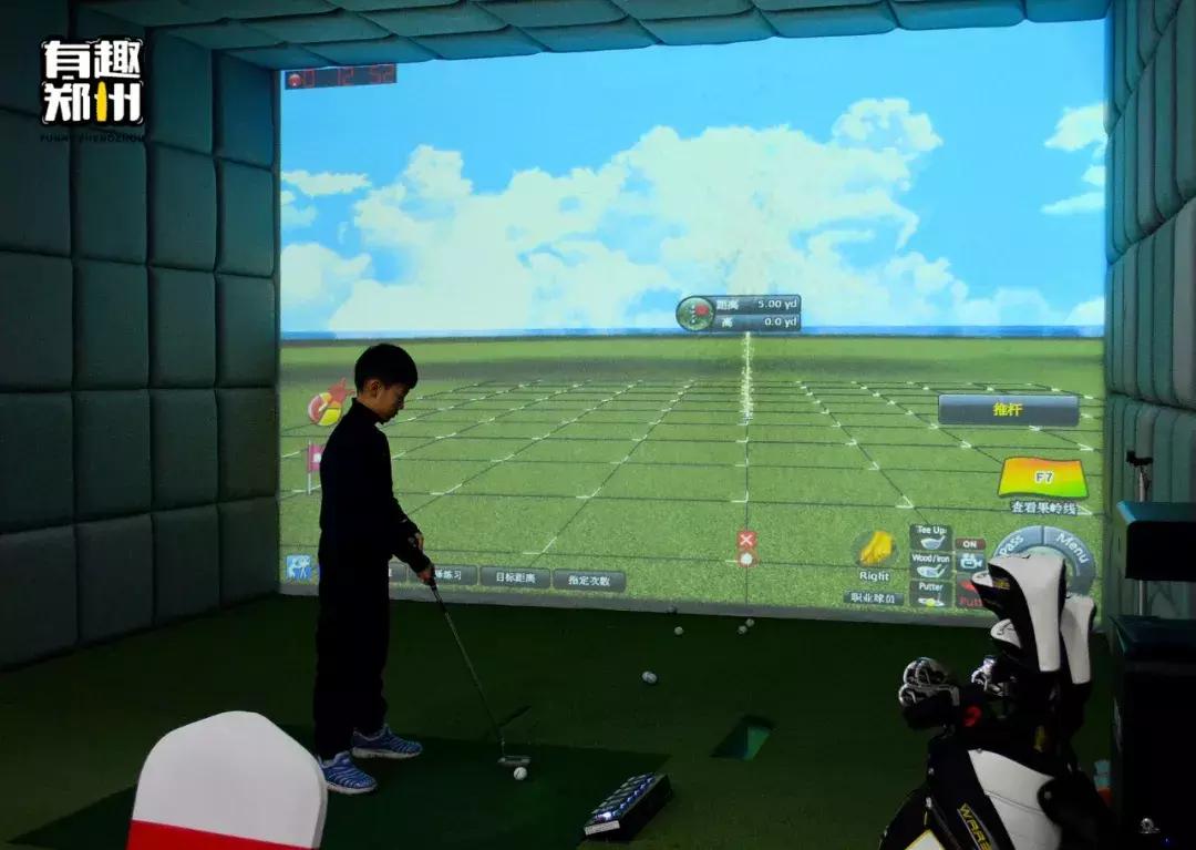 郑州高尔夫室内练习场,郑州高尔夫球多少钱打一次