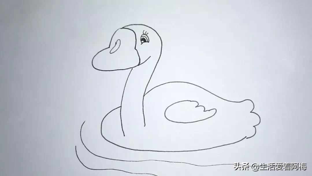 鹅孵蛋的简笔画图片大全可爱简单,简笔画鹅的画法小班