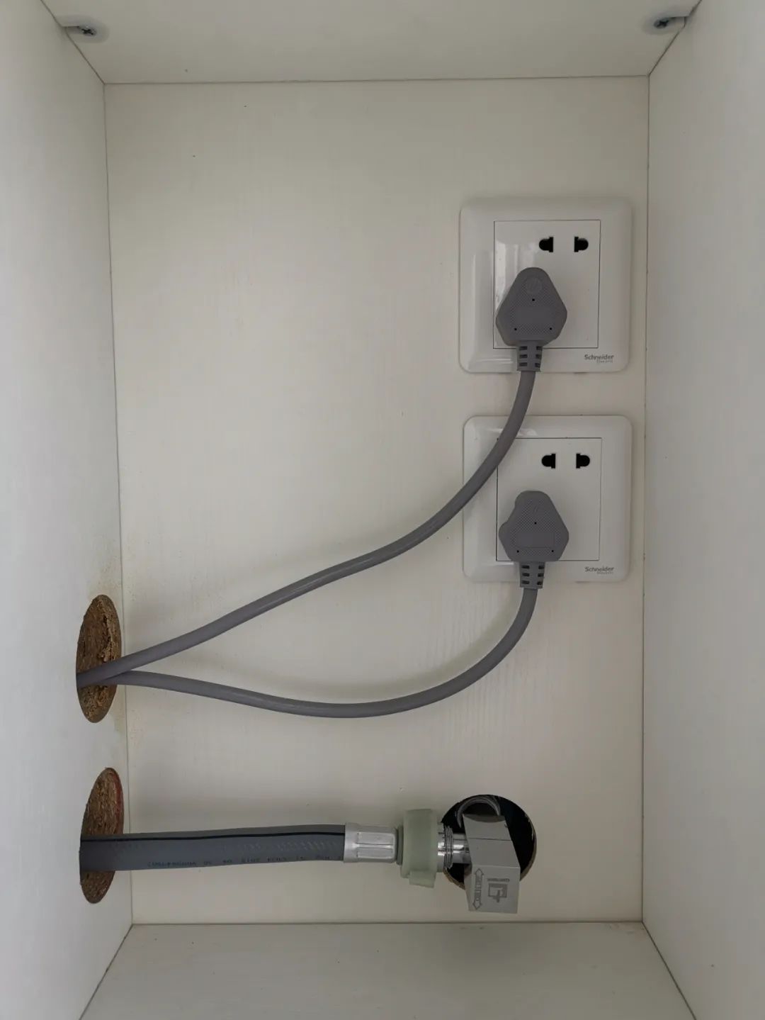 洗衣机烘干机叠放水电预留尺寸图,全屋水电预留安装教程