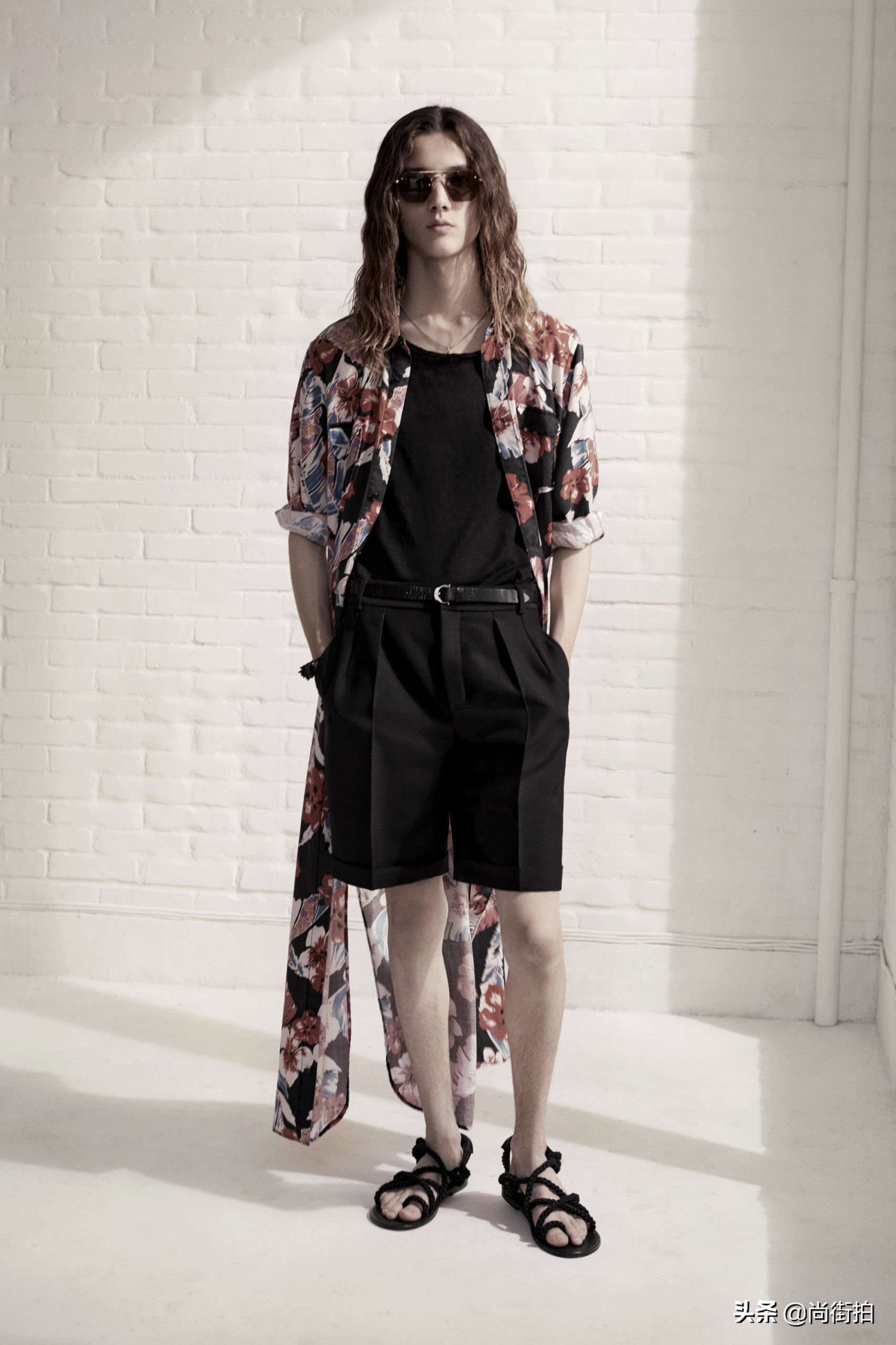 欧美明星条纹衬衫街拍,欧美街拍男衬衫