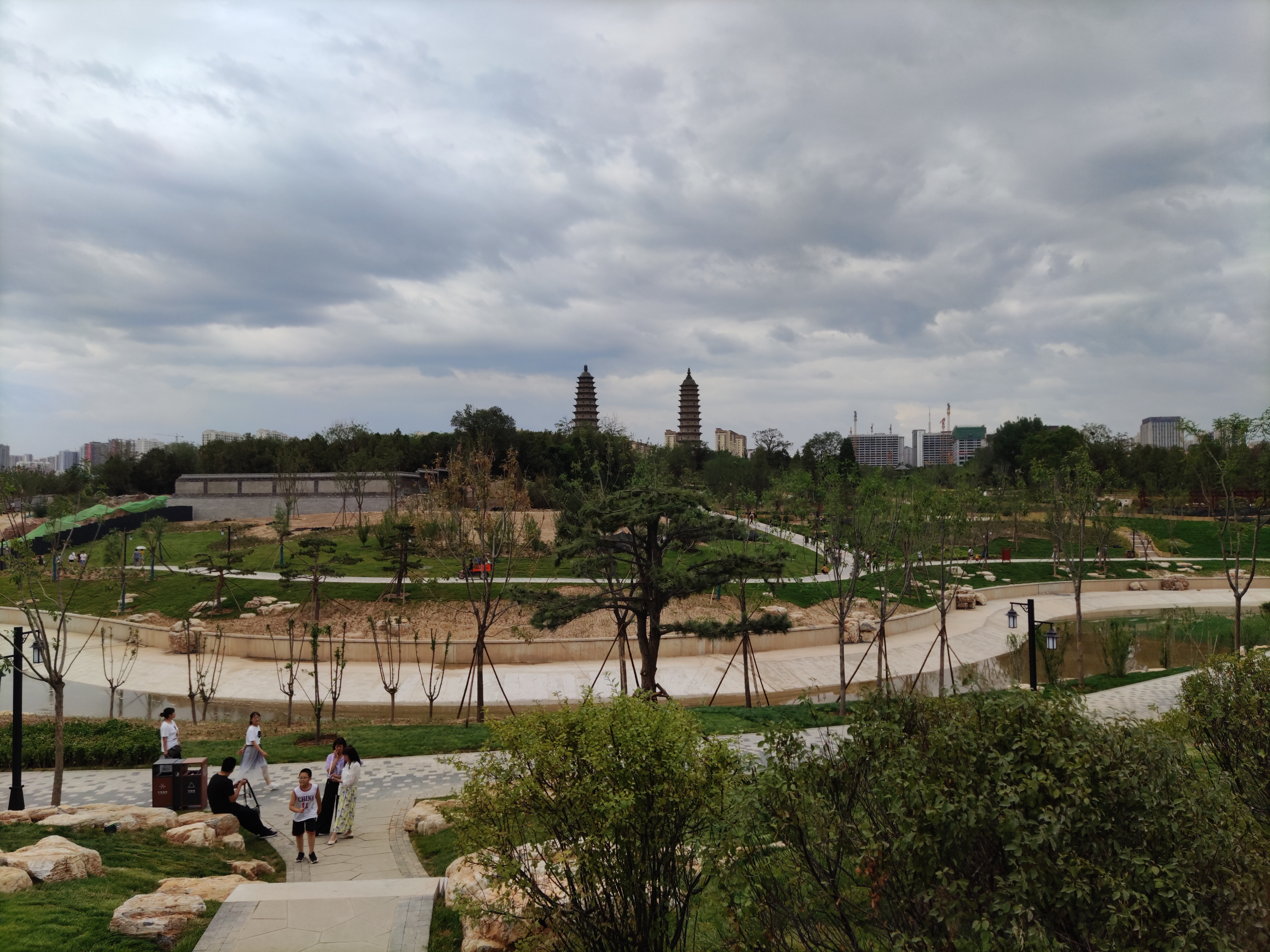 太原双塔公园游览图,太原双塔附近玩的地方